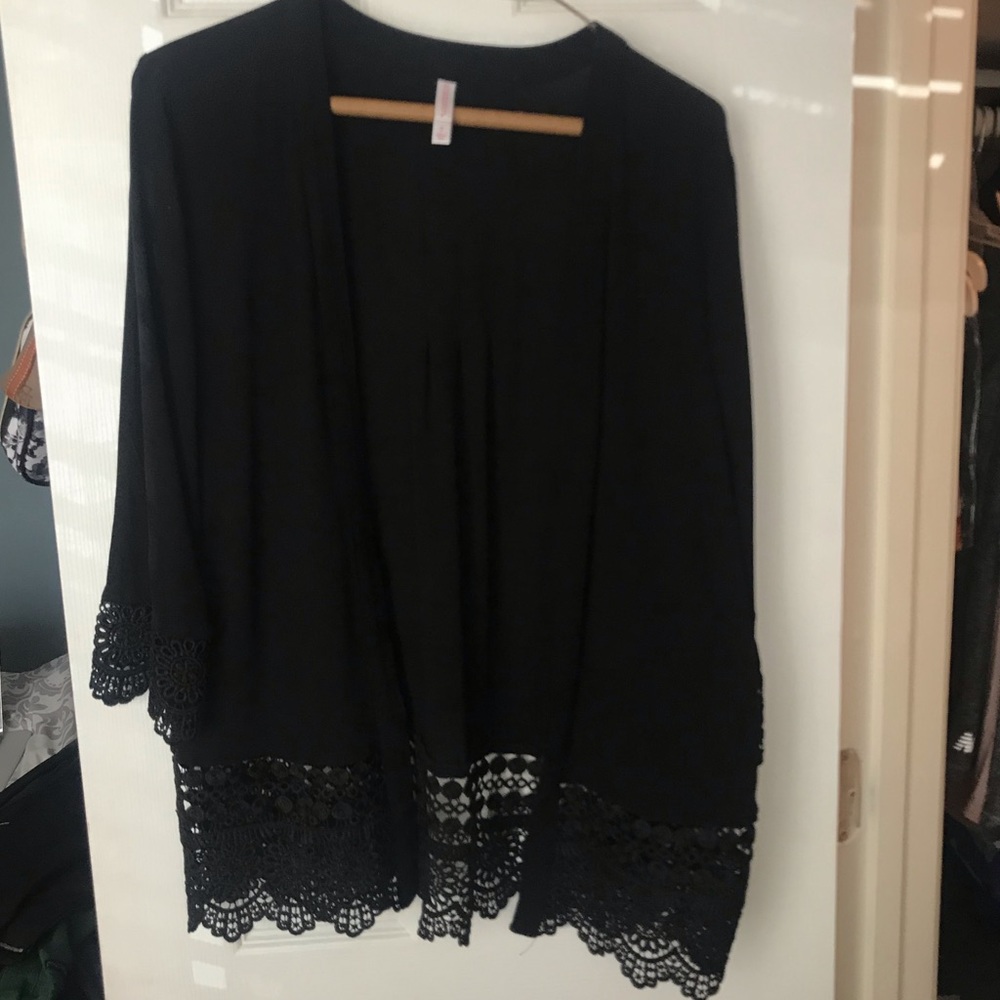 Black Laced Cardigan